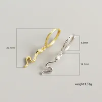 Animal Mode Argent Sterling 925 Gemme Placage Des Boucles D'Oreilles main image 2