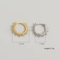 1 Pair Geometric Fashion 925 Sterling Silver Plating Earrings main image 3