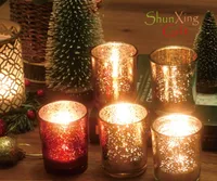 Christmas Glass Starry Sky Simple Style Party Candlestick main image 1