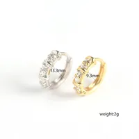 Géométrique Mode Gemme Placage Des Boucles D'Oreilles main image 1