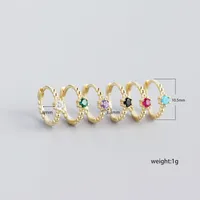 Geometric Fashion Gem Plating Earrings Ear Studs main image 1