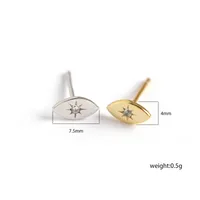 Geometric Fashion Gem Plating Earrings Ear Studs main image 1