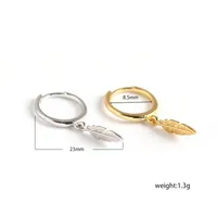 Pluma Moda Plata De Ley 925 Sin Incrustaciones Enchapado Pendientes main image 1