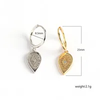 Geometric Fashion Gem Plating Earrings main image 1