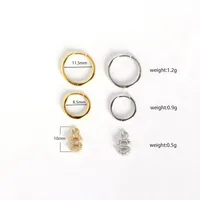 Letter Fashion Gem Plating Earrings main image 1