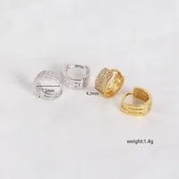 Geometric Fashion Gem Diamond Earrings main image 2