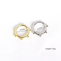 Géométrique Style Simple Argent Sterling 925 Pas D'Incrustation Placage Des Boucles D'Oreilles main image 1