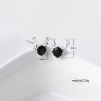 Antlers Gem Diamond Earrings Ear Studs main image 1