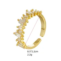 Fashion Metal Geometric Plating Zircon Women'S main image 4