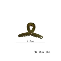 Griffe De Cheveux En Plastique De Petite Taille De Couleur Solide Simple main image 1