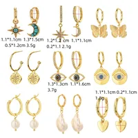Cœur Mode Le Cuivre Zircon Zircon Incrusté Des Boucles D'Oreilles main image 5