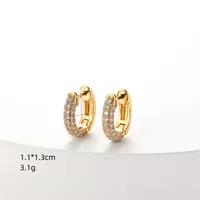 Geometric Fashion Copper Zircon Inlaid Zircon Earrings main image 1