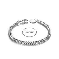 Geometric No Inlaid 304 Stainless Steel Bracelets Wholesale sku image 2