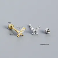 Geometric Simple Style Gem Plating Earrings Ear Studs main image 2