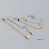 Geometric Fashion Gem Plating Earrings Ear Studs main image 2