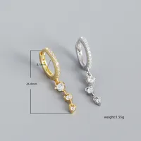 Geometric Fashion 925 Sterling Silver Gem Plating Earrings main image 2