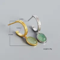 Geometric Fashion 925 Sterling Silver Gem Plating Earrings main image 2