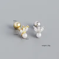 Geometric Fashion Gem Plating Earrings Ear Studs main image 2