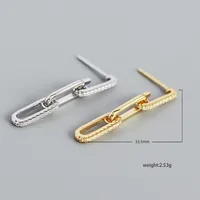 Geometric Fashion 925 Sterling Silver Gem Plating Earrings main image 1