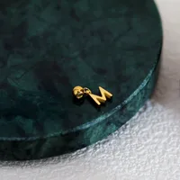 1 Pieza Acero Inoxidable 304 Chapados en oro de 18k Letra Colgante sku image 37