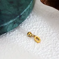 1 Pieza Acero Inoxidable 304 Chapados en oro de 18k Letra Colgante sku image 47