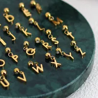 1 Piece 304 Stainless Steel 18K Gold Plated Letter Pendant main image 4