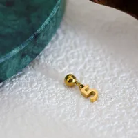 1 Pieza Acero Inoxidable 304 Chapados en oro de 18k Letra Colgante sku image 52