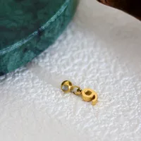 1 Pieza Acero Inoxidable 304 Chapados en oro de 18k Letra Colgante sku image 75