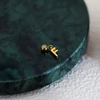 1 Pieza Acero Inoxidable 304 Chapados en oro de 18k Letra Colgante sku image 72