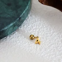 1 Pieza Acero Inoxidable 304 Chapados en oro de 18k Letra Colgante sku image 50