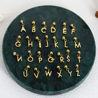 1 Pieza Acero Inoxidable 304 Chapados en oro de 18k Letra Colgante main image 1