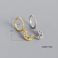 Lune Mode Pas D'Incrustation Placage Des Boucles D'Oreilles main image 2