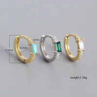 Geometric Fashion Gem Plating Earrings main image 2
