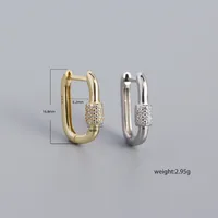 Geometric Fashion 925 Sterling Silver Gem Plating Earrings main image 2