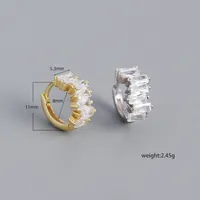 Geométrico Moda Plata De Ley 925 Joya Enchapado Pendientes main image 2