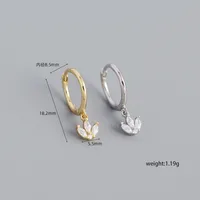 Geometric Fashion 925 Sterling Silver Gem Plating Earrings main image 2