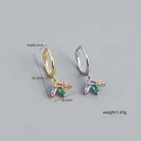 Geometric Fashion 925 Sterling Silver Gem Plating Earrings main image 2