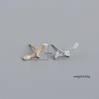 Geometric Fashion Gem Plating Earrings Ear Studs main image 2