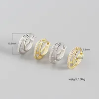 Geometric Fashion Gem Plating Earrings main image 2