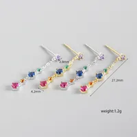 Geometric Fashion Gem Plating Earrings main image 2