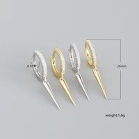 Géométrique Mode Gemme Placage Des Boucles D'Oreilles main image 2