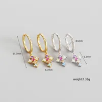 Cross Fashion Gem Plating Earrings Ear Studs main image 2