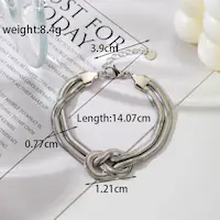 Simple Style Knot Stainless Steel Plating 18k Gold Plated Bracelets Necklace main image 6