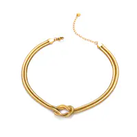 Simple Style Knot Stainless Steel Plating 18k Gold Plated Bracelets Necklace main image 2