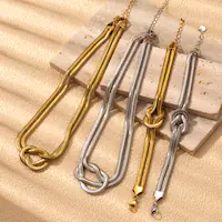 Simple Style Knot Stainless Steel Plating 18k Gold Plated Bracelets Necklace main image 1