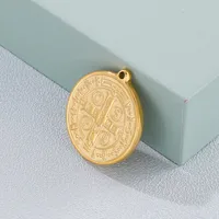 1 Pieza Acero Inoxidable Chapados en oro de 18k Humano Exorcista Colgante main image 5