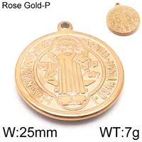 1 Piece Stainless Steel 18K Gold Plated Human Exorcist Pendant sku image 3