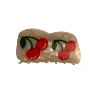 Mignon Fruit Feuilles D'acétate Placage Griffes De Cheveux 1 Pièce main image 4