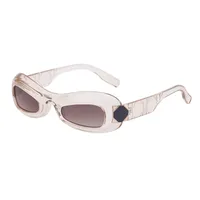 Oval Frame Fashion Leopard Pc Full Frame Women's Sunglasses sku image 2