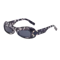 Oval Frame Fashion Leopard Pc Full Frame Women's Sunglasses sku image 1